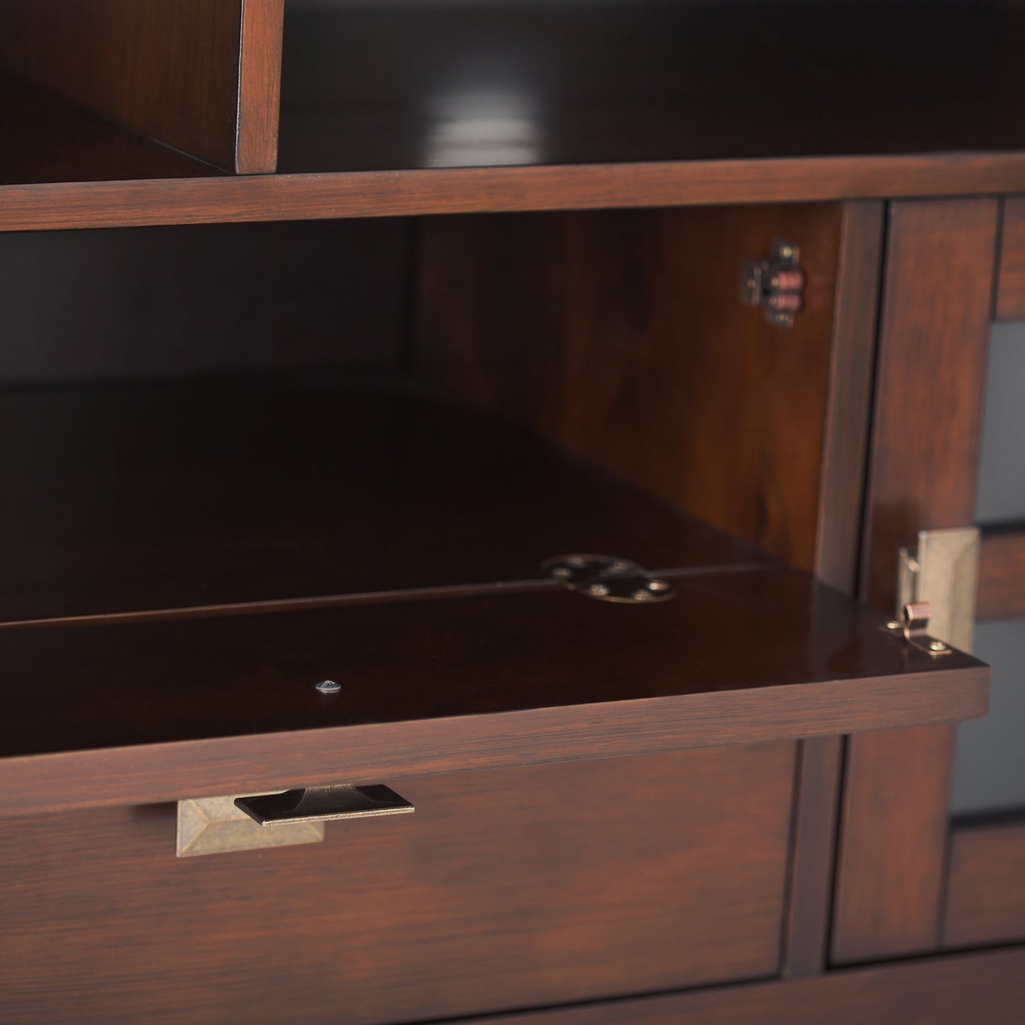 Artisan 72 Inch Wide Solid Wood TV Stand in Russet