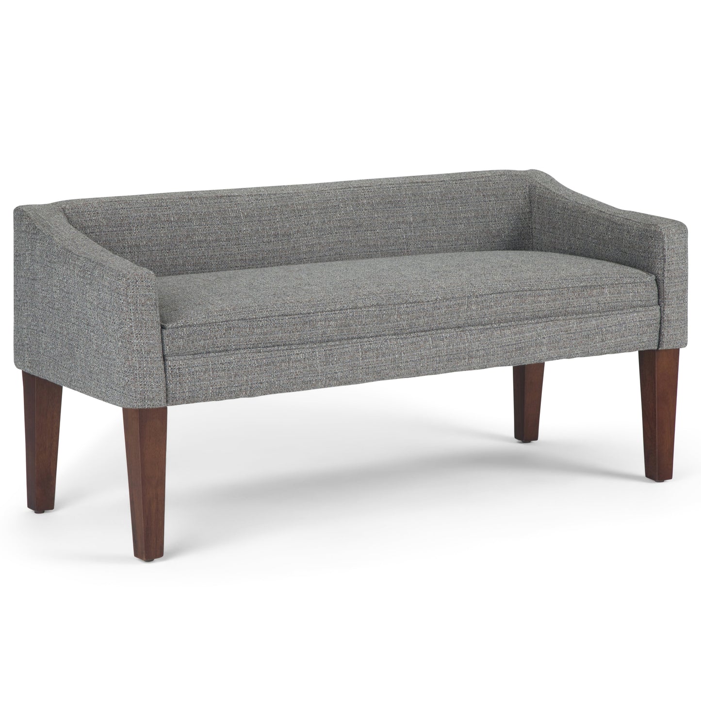 Parris 50 Inch Wide Upholstered Bench in Pebble