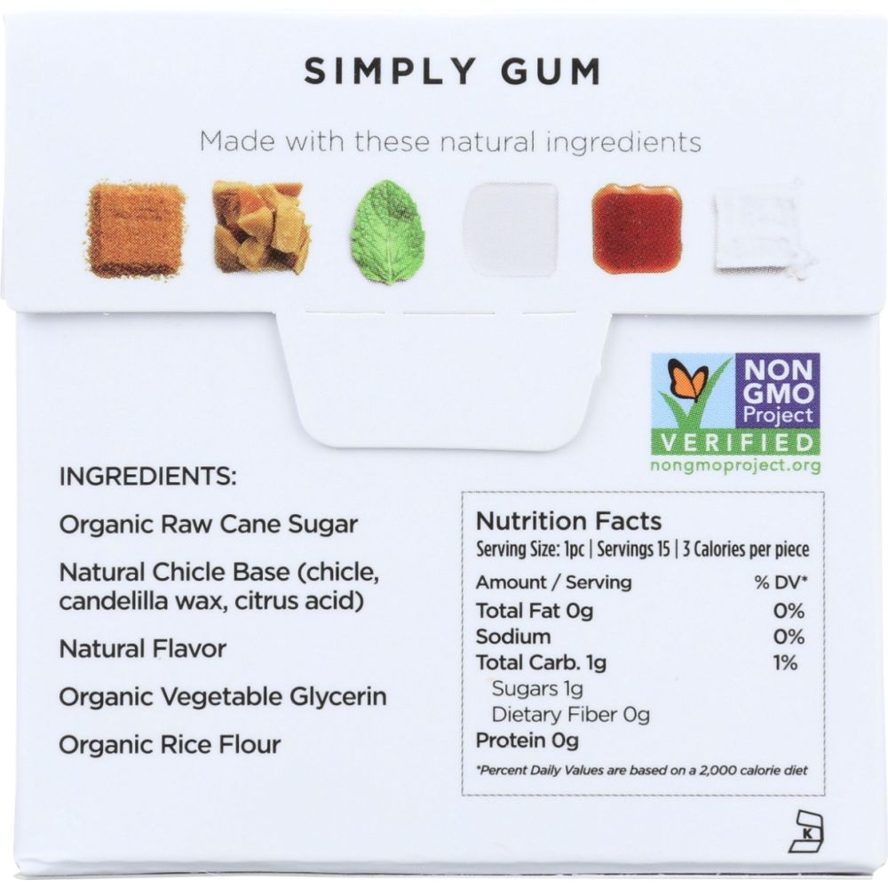 SIMPLY: Peppermint Gum, 15 pc
