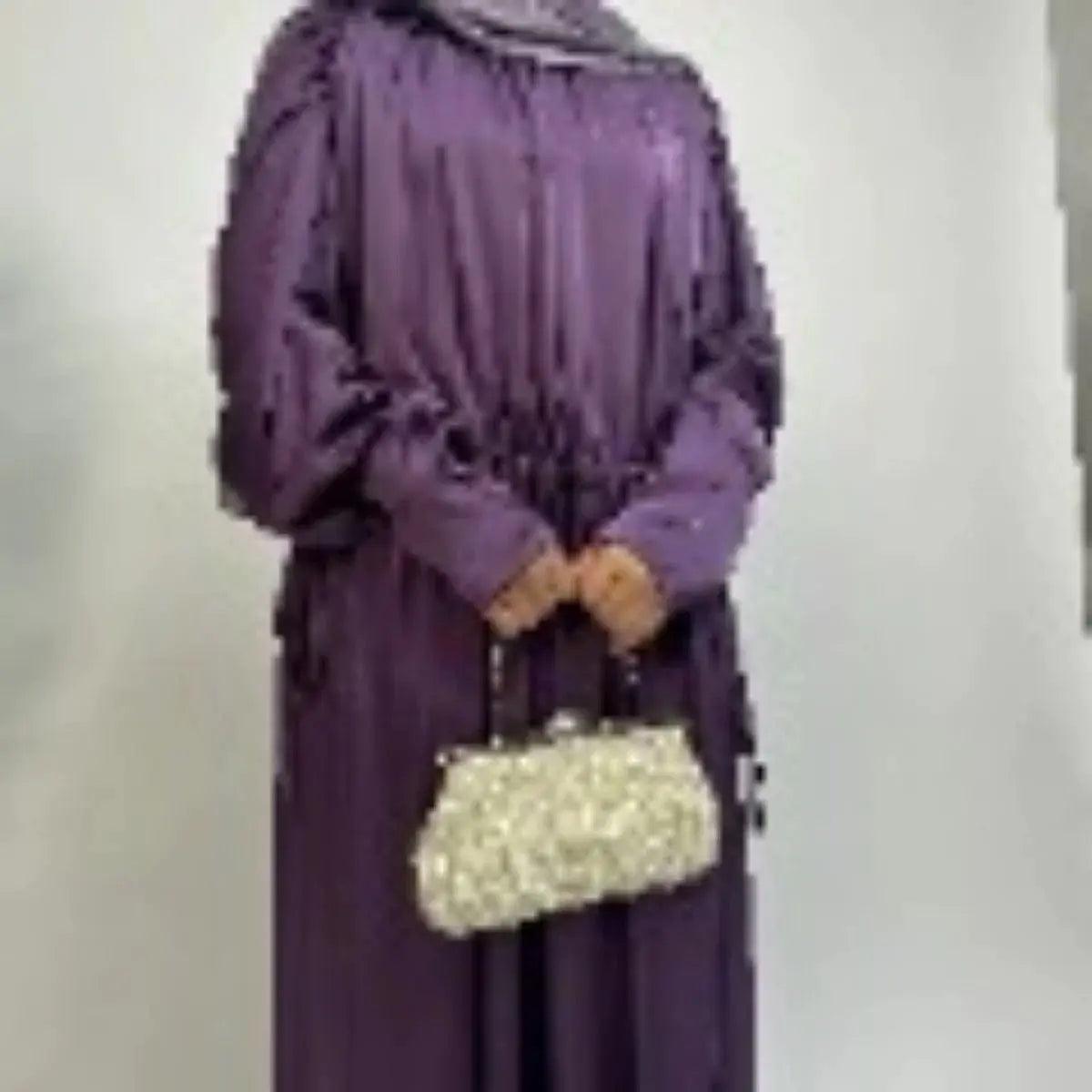 Armani Abaya: Perfect Satin Abaya With A Drawstring (MA039)