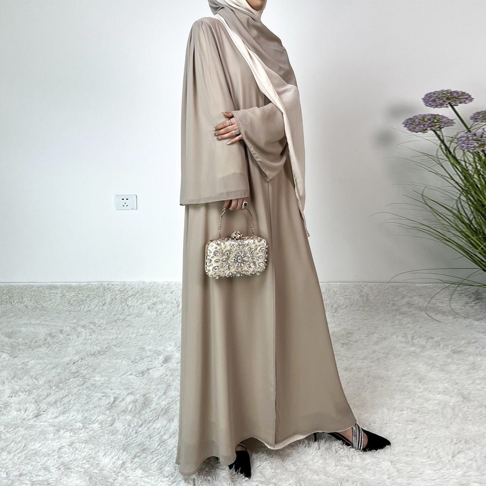 Patchwork Color Clash Abaya 2-Piece Set (MA100)