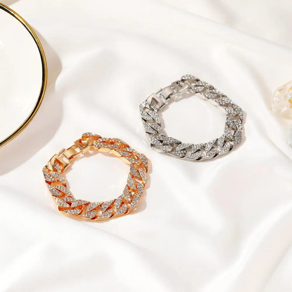 MAC036 wide flash diamond bracelet
