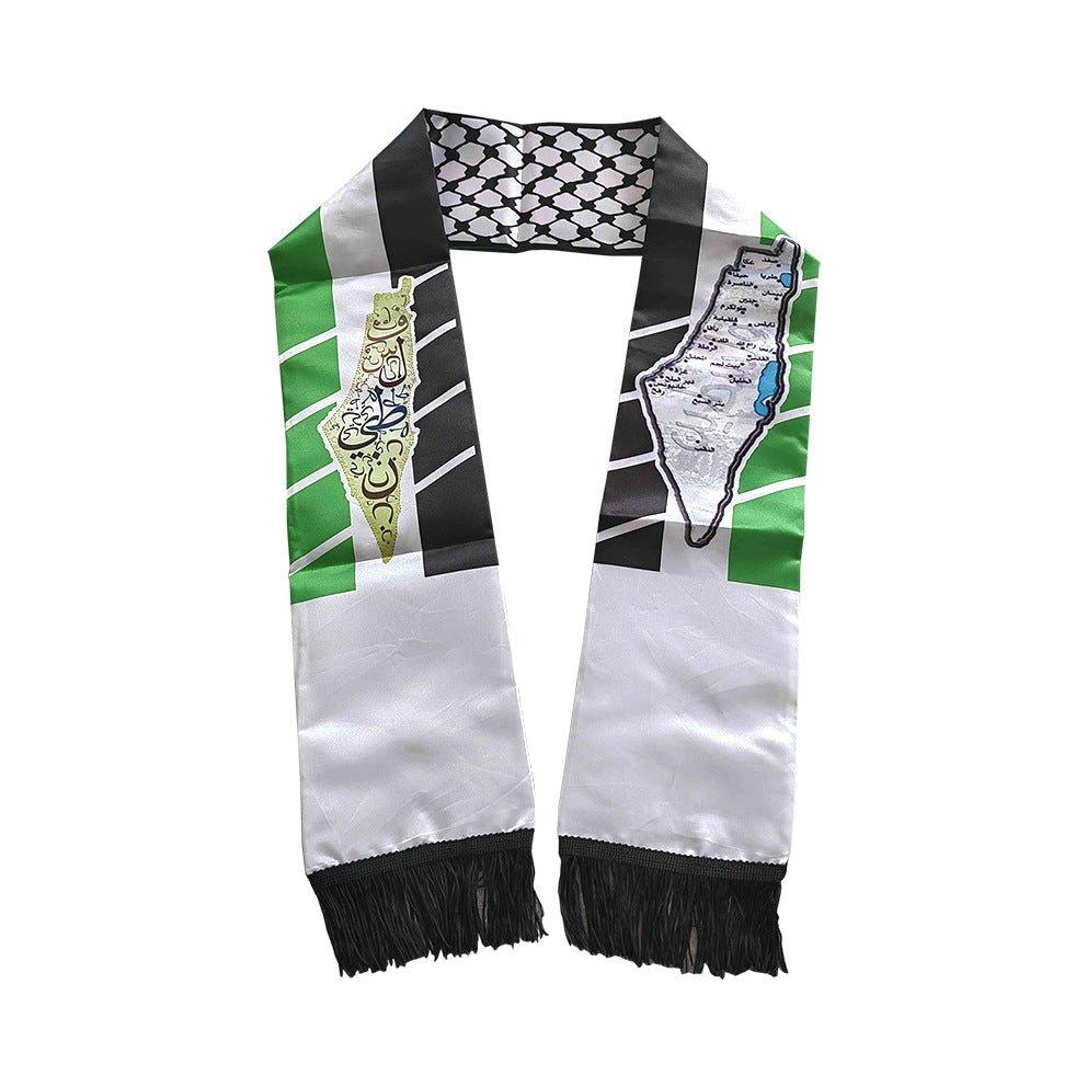 Palestine flag keffiyeh scarf (MAC079)