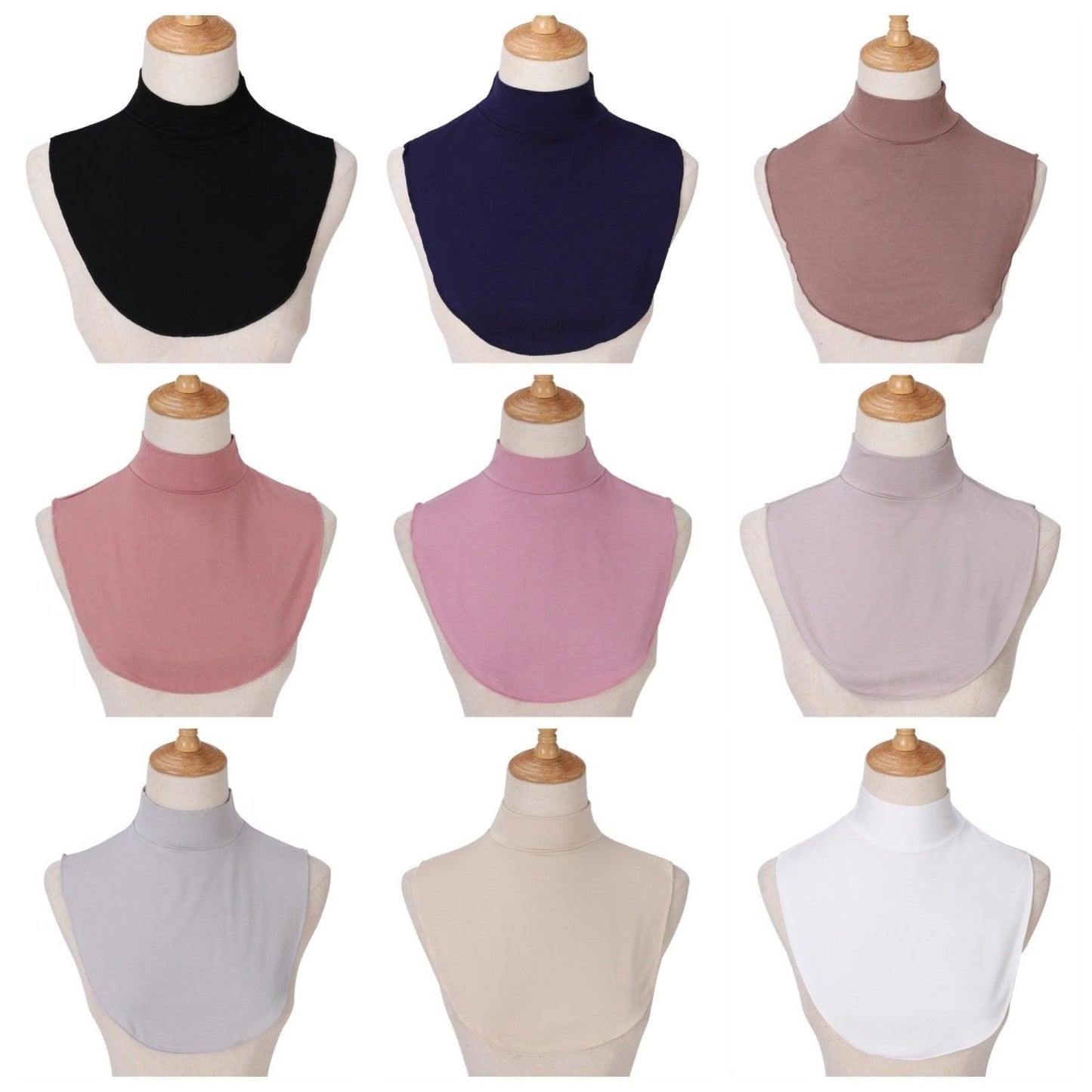 Solid Color Cotton Fake Collar Bottoming Collar(MAC144)