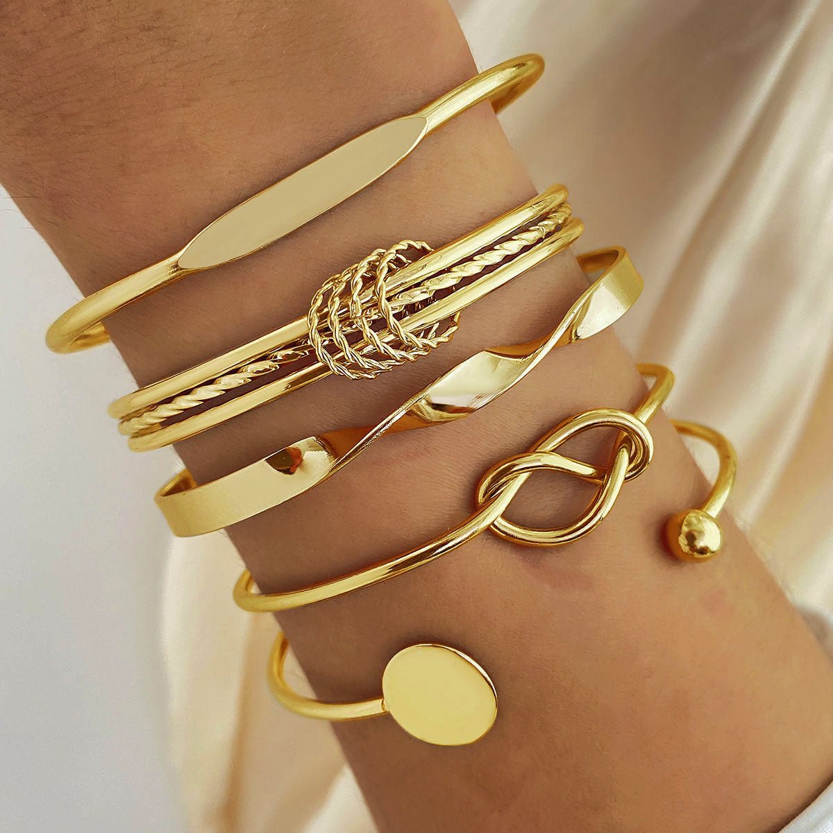 Retro Simple Mixed Open Bracelet(MAC202)