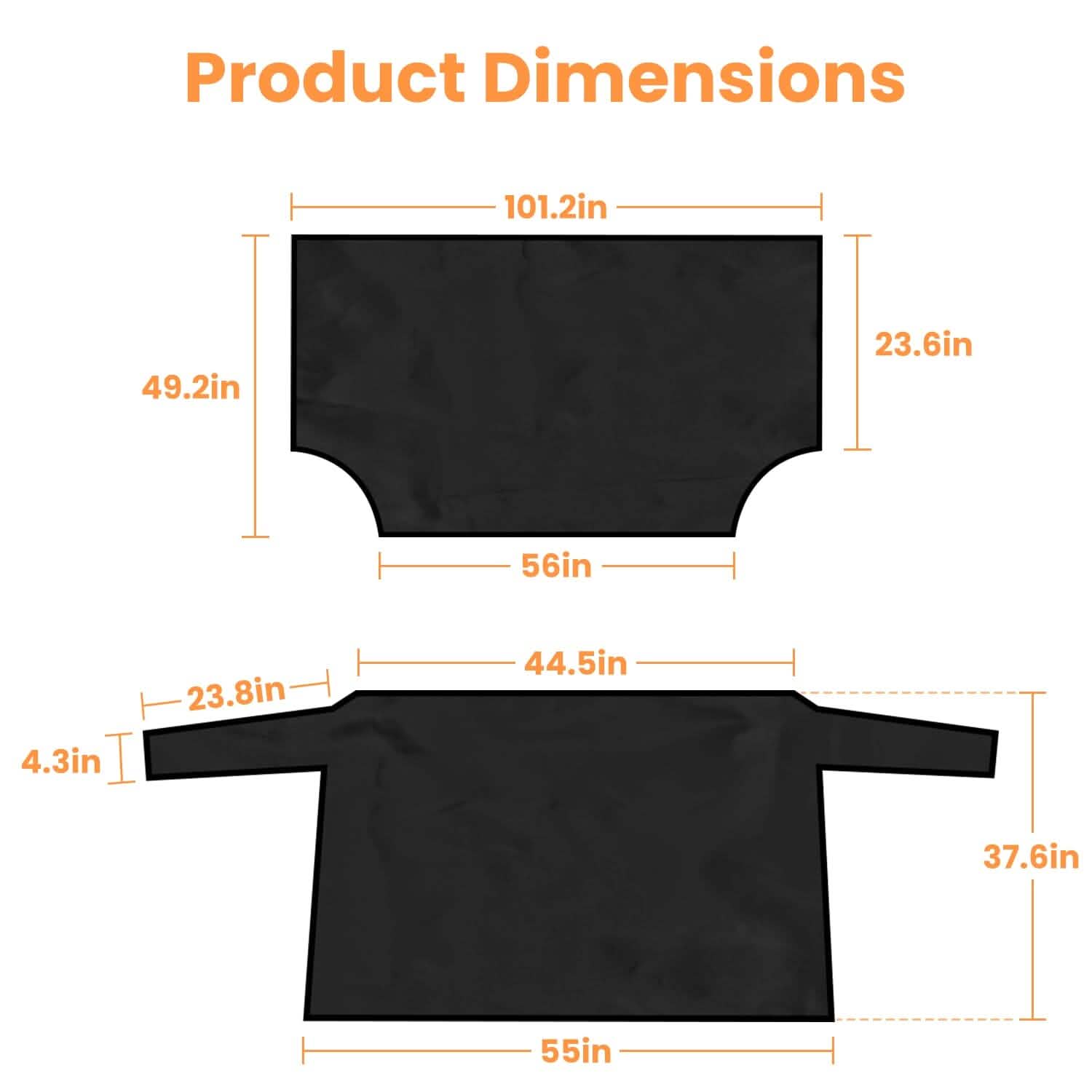 Magnetic Car Windshield Cover Front Rear Protector Fit for All Cars