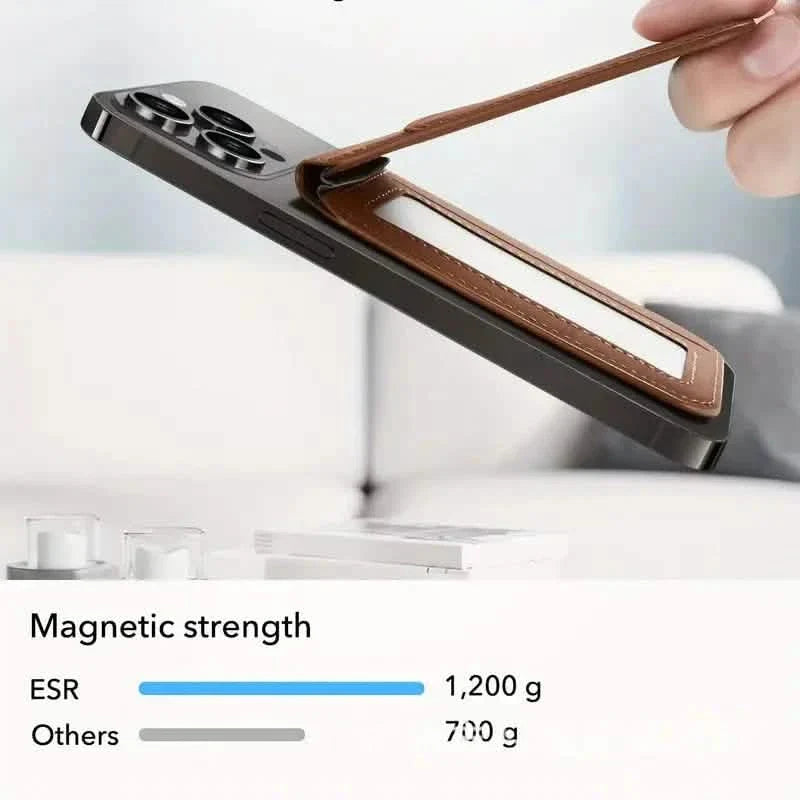 Magnetic PU Leather RFID Blocking Flip Kickstand Credit Slots Wallet Credit Cell Case Card Cover Slot Card Holder for Back of IPhone