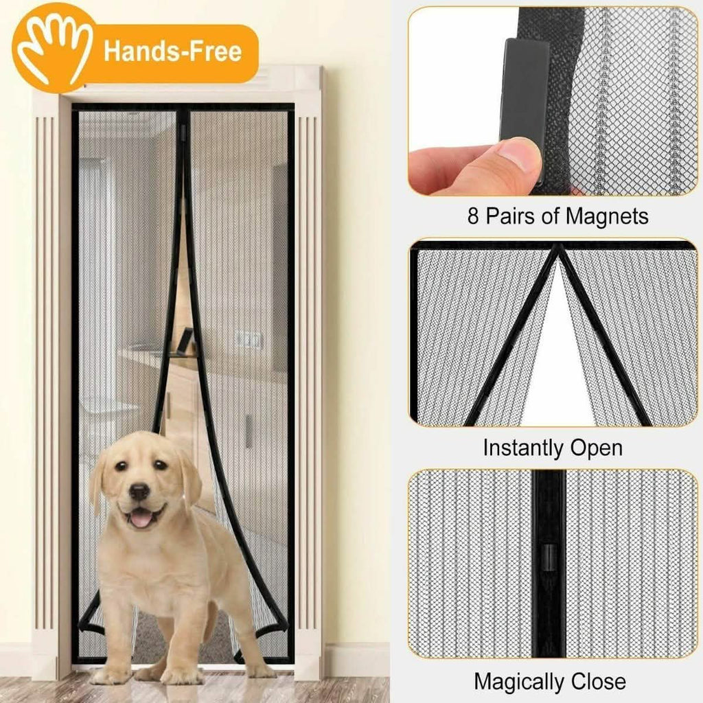 Moustiquaire magnétique de porte mains-libres