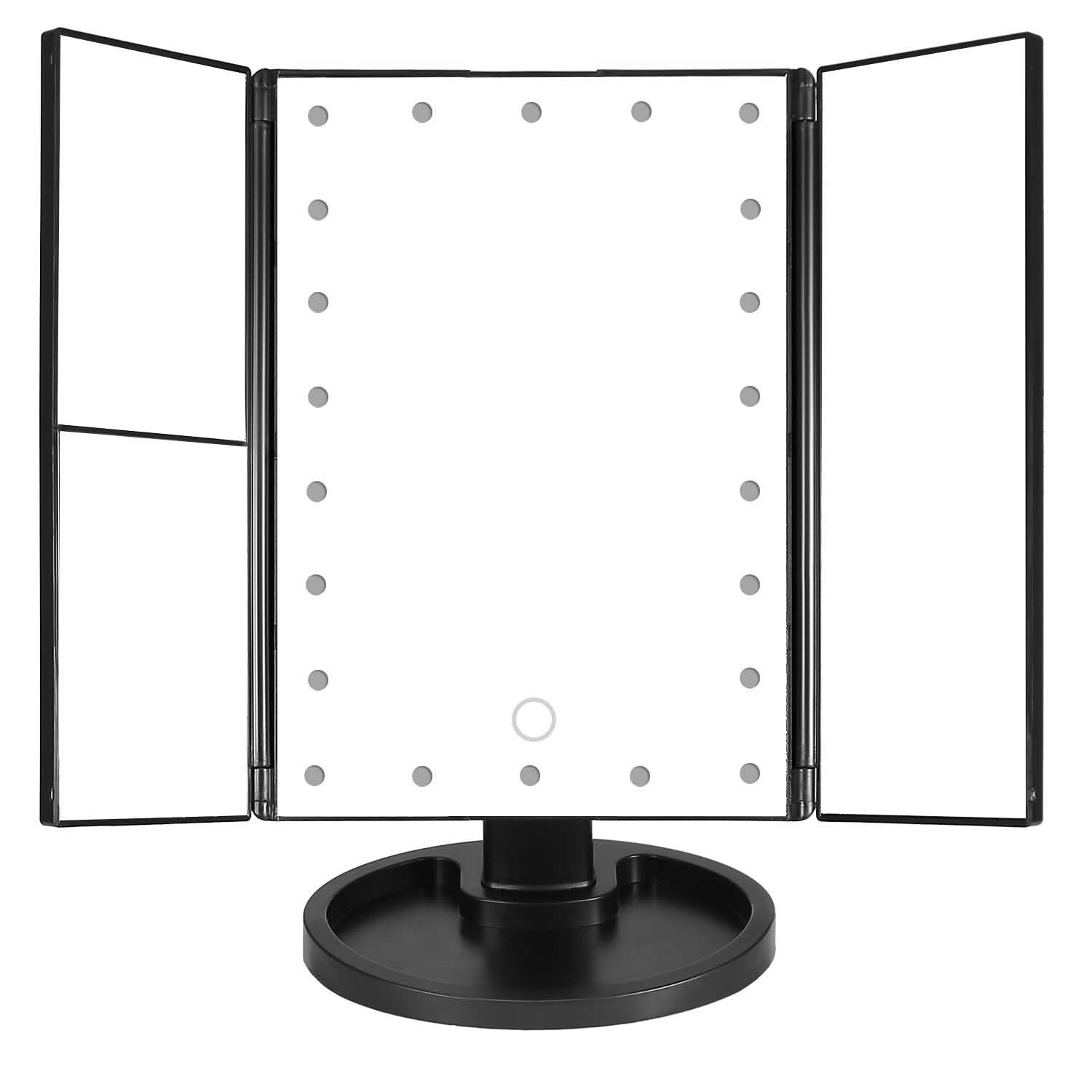 Miroir de maquillage avec 22 lumières LED