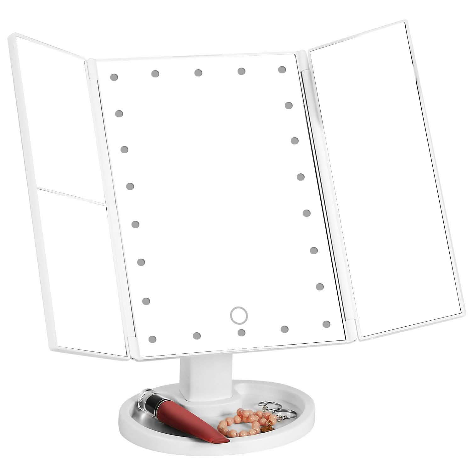 Miroir de maquillage avec 22 lumières LED
