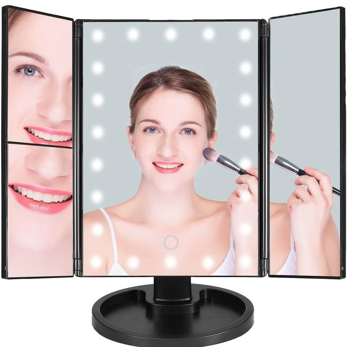 Miroir de maquillage avec 22 lumières LED
