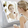 Makeup Mirror with 9 Bulbs, Adjustable Brightness and Smart Touch Control