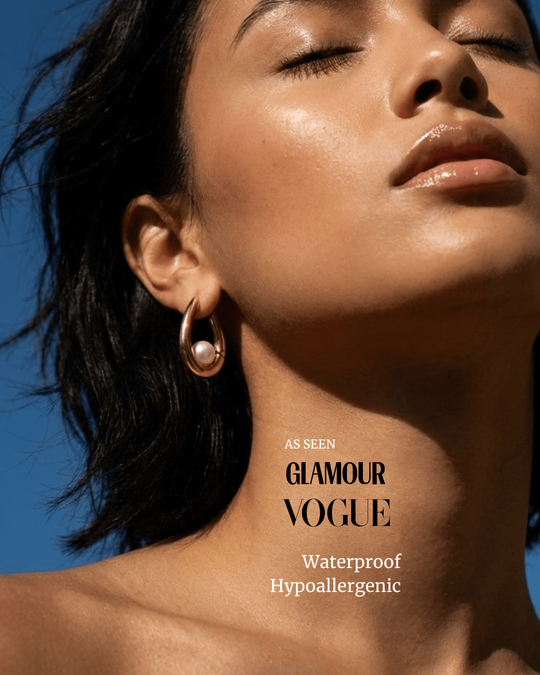 Margot Waterproof Pearl Huggie Earring