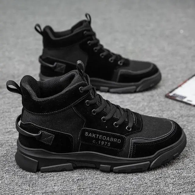 Martin boots men's autumn new style British style workwear boots fashionable men's casual mid top boots