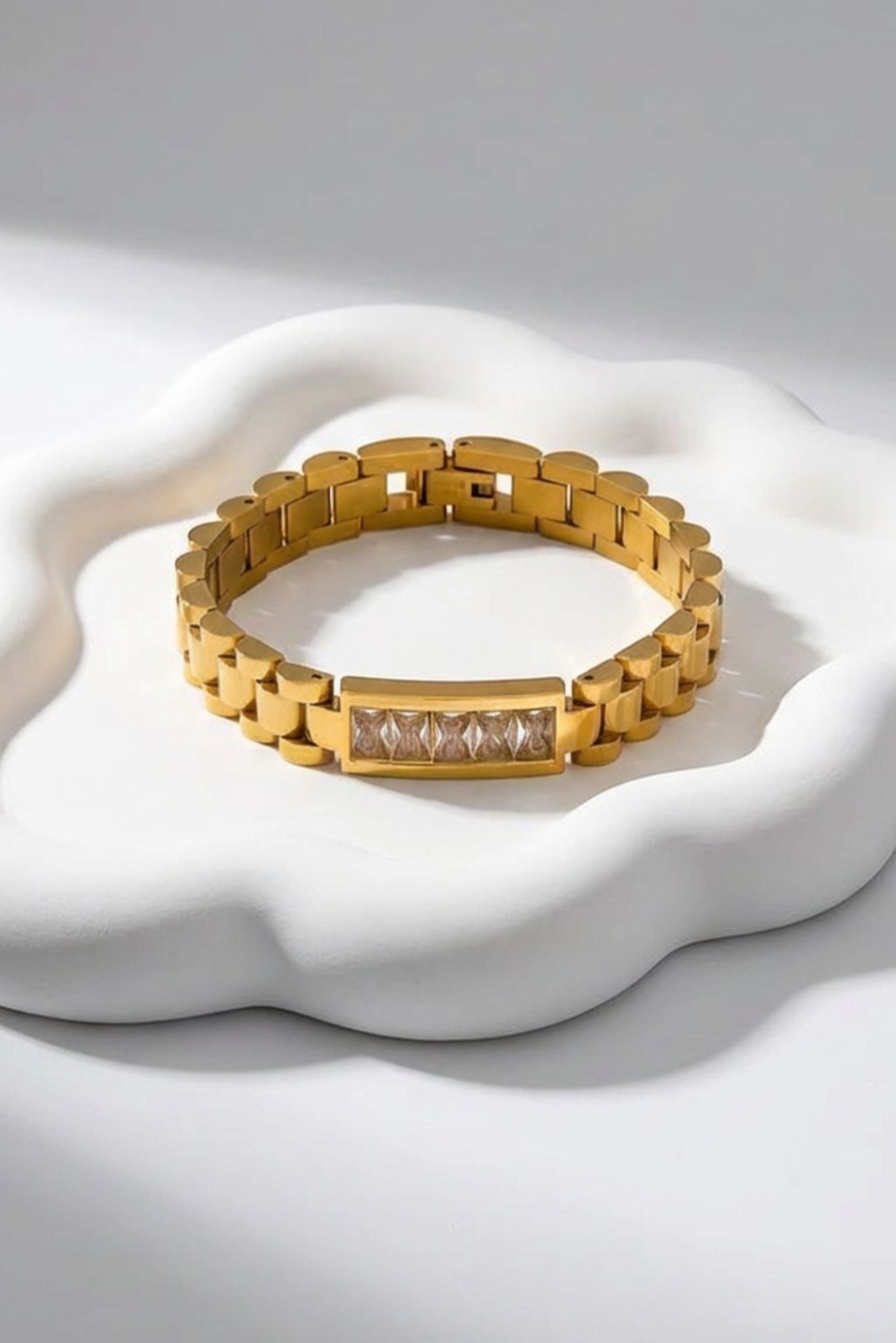 Maxine Waterproof Link Chain Crystal Bracelet