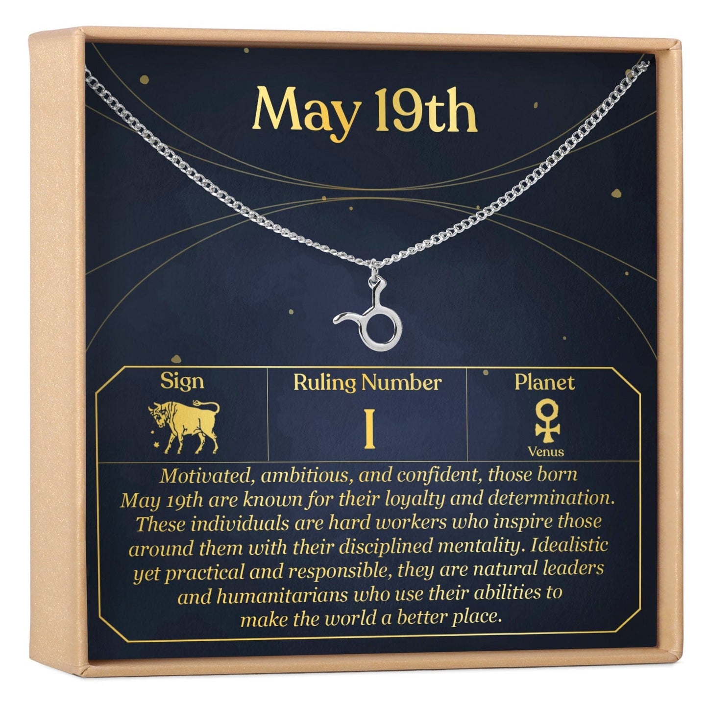 May 19th Taurus Necklace
