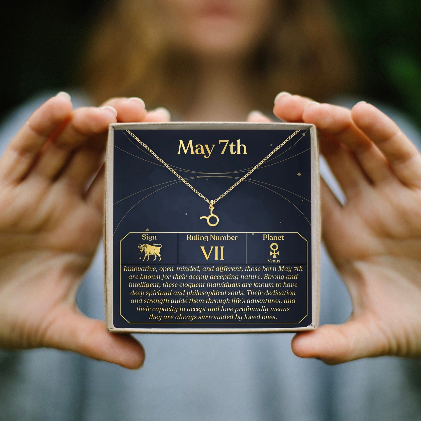 May 7th Taurus Necklace