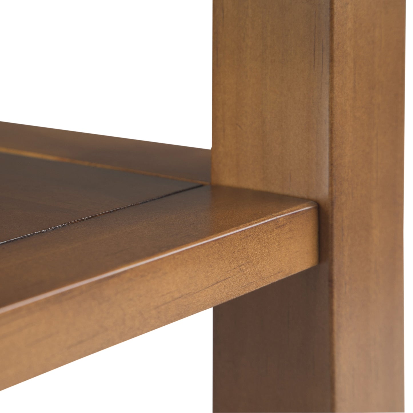 Acadian Solid Wood Narrow Side Table in Light Golden