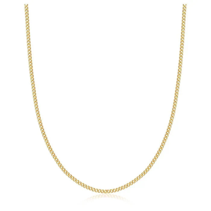 RMZ GOLD NYC 18K Gold Plated 2mm Cuban Link Necklace