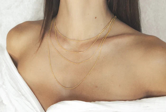 RMZ GOLD NYC 18K Gold Plated 2mm Cuban Link Necklace