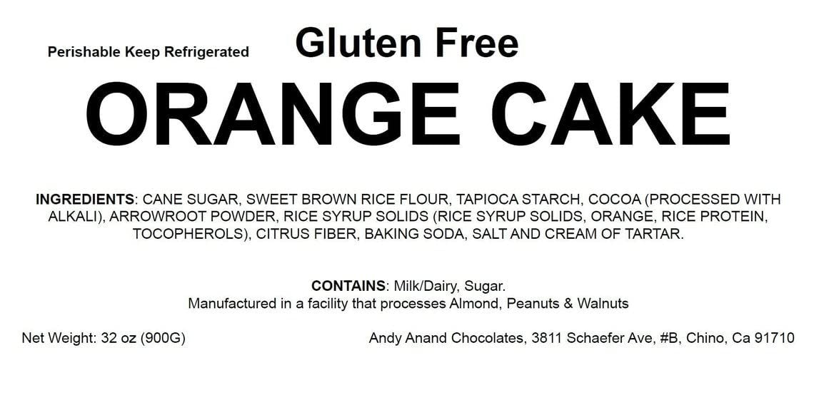 Andy Anand Gluten-Free Orange Cake, 9-Inch, 2.6 lb – Birthday, Valentine's, Anniversary, Christmas, Mother's Day & Holiday Gift Box Dessert