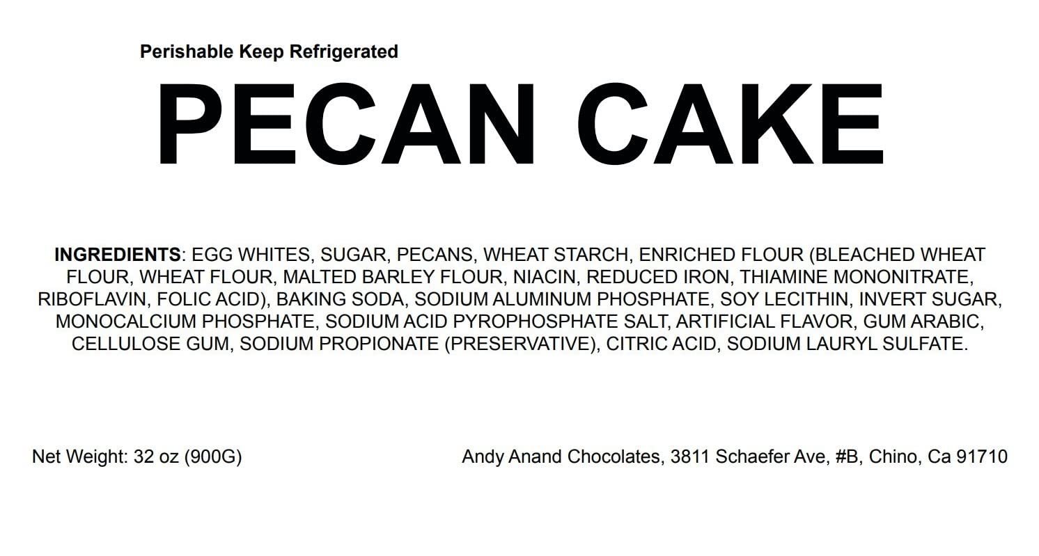 Andy Anand Caramel Pecan Cake, 9-Inch, 2 lb – Gift Boxed, Birthday, Wedding, Anniversary, Christmas, Mother's & Father's Day Dessert Gift