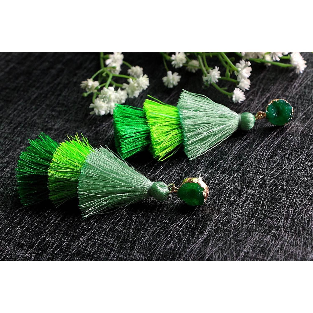 Me&Hz Colorful Layered Tassel Earrings