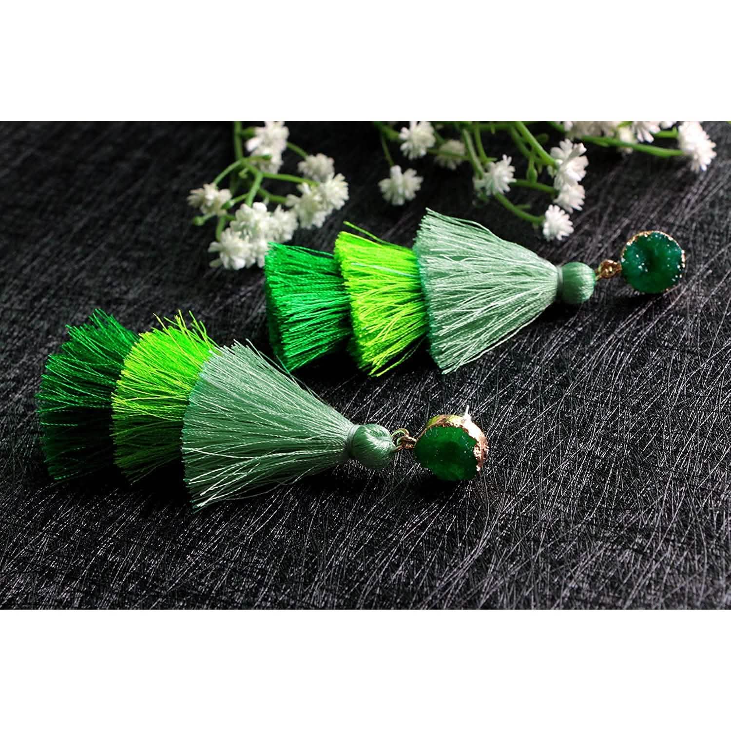 Me&Hz Colorful Layered Tassel Earrings