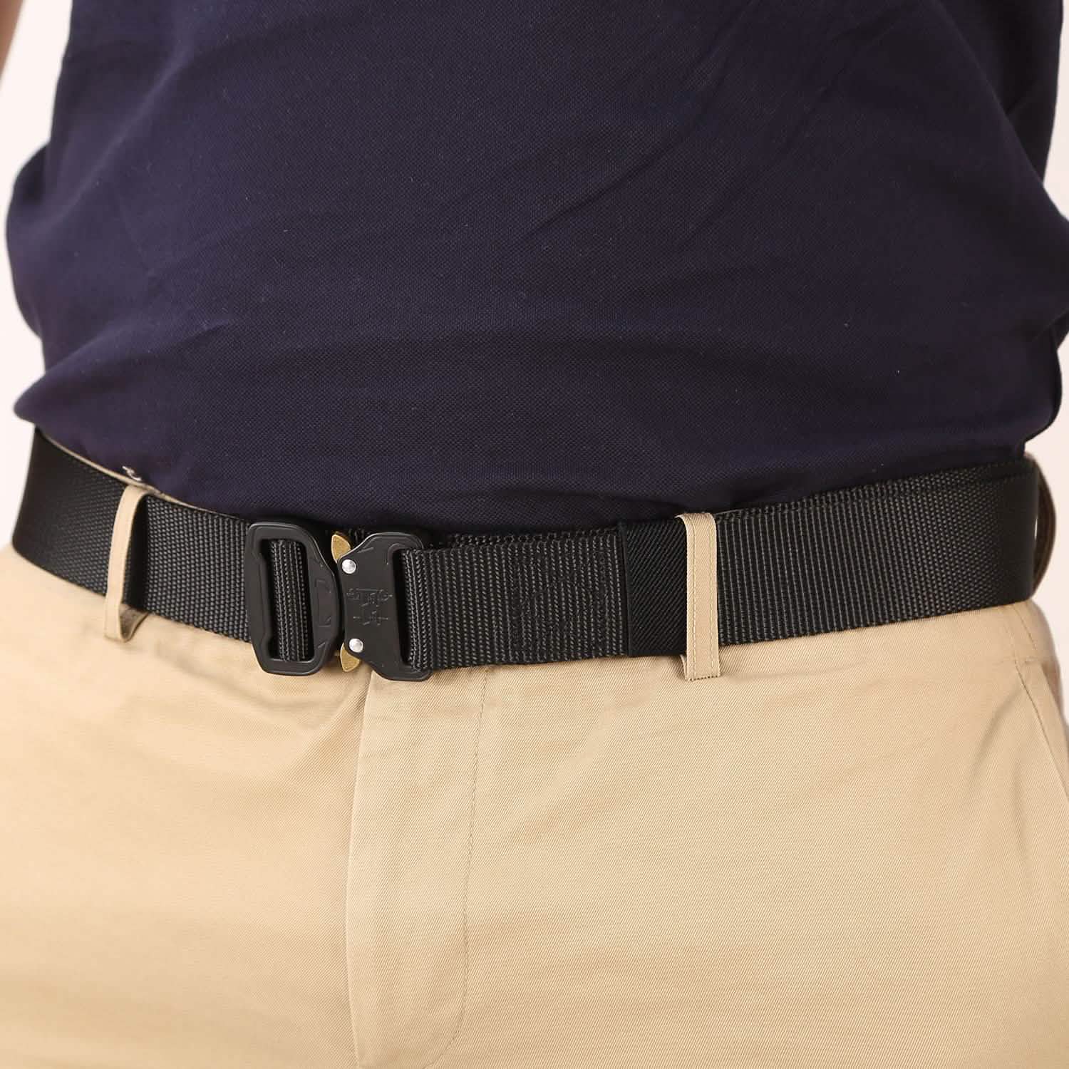 Ceinture tactique militaire réglable pour homme