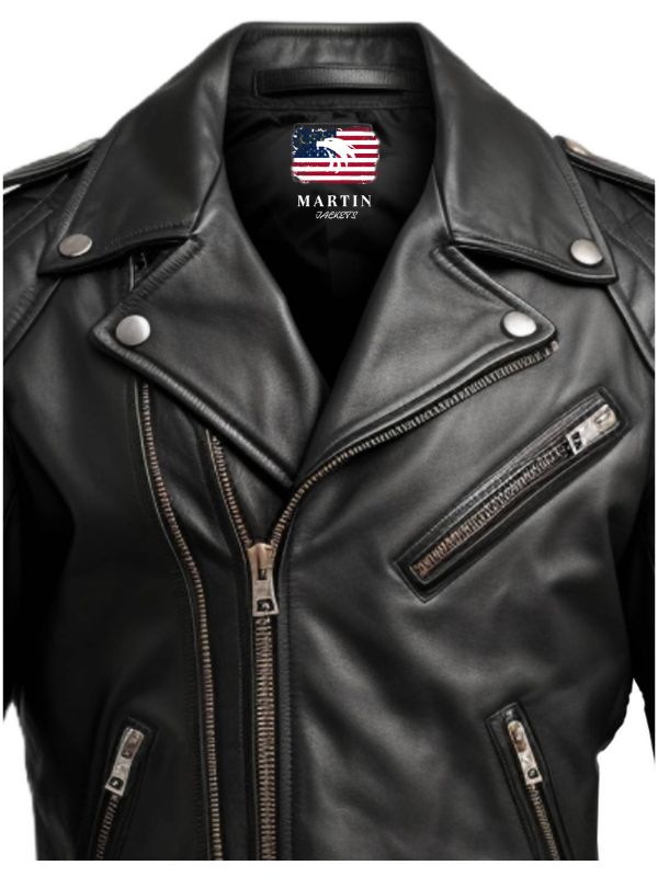 Men’s Black Biker Leather Jacket - Biker Jacket For Men