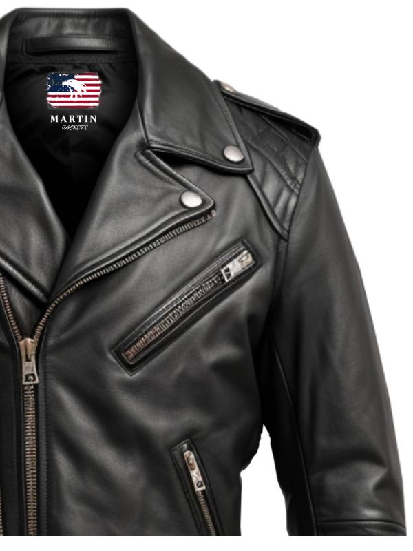 Men’s Black Biker Leather Jacket - Biker Jacket For Men