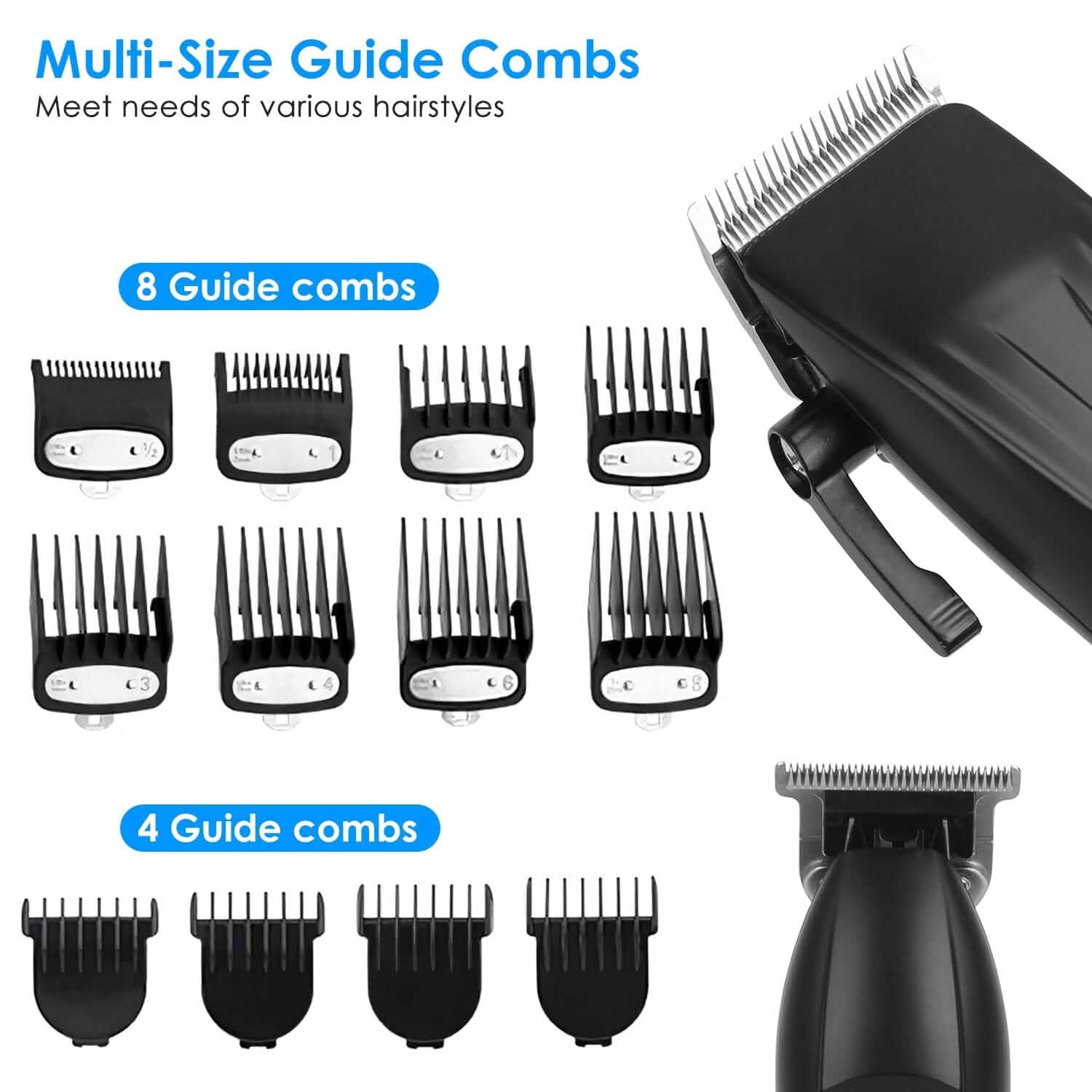 Men Electric Barber Clipper Hair Cutting Combo Set T Outliner Shaver Trimmers