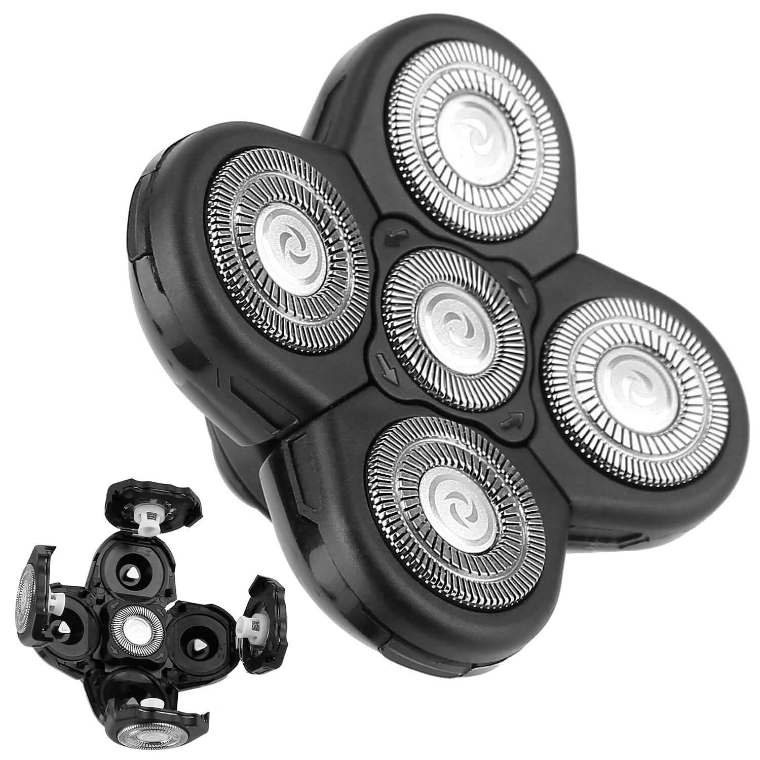 Remplacement Tête de Rasoir Électrique Homme 5 Lames pour Tondeuse Barbe
