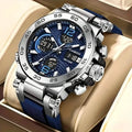 Men Waterproof Dual Display Digital Quartz Watch
