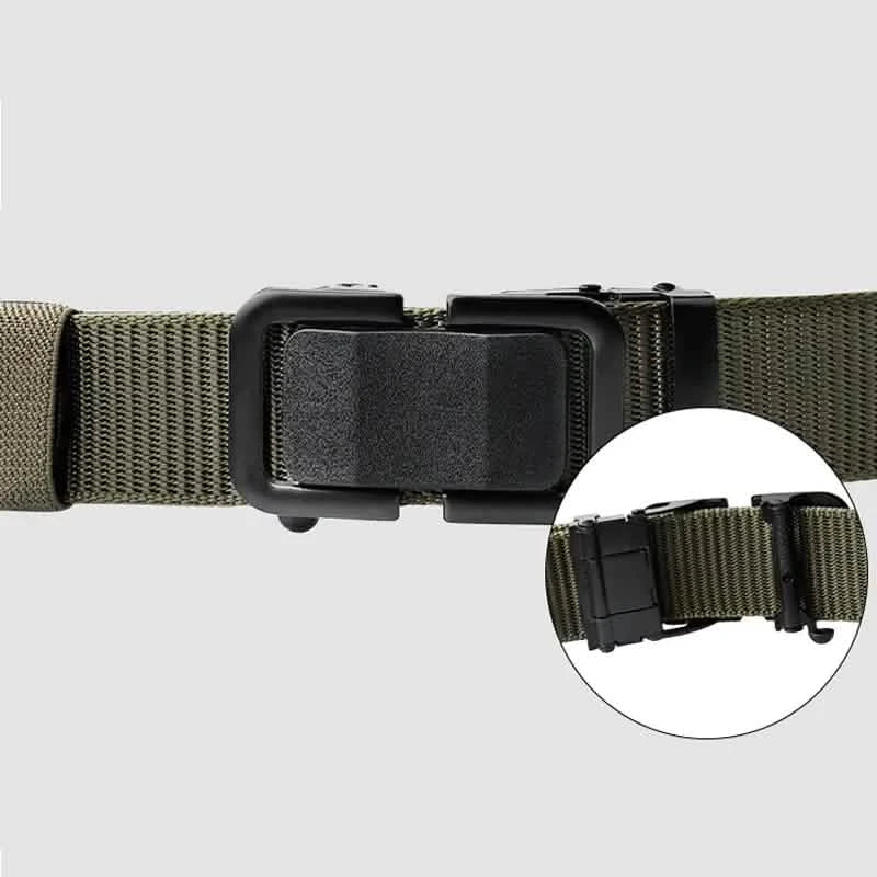 Men's Automatic Metal Buckle Nylon Canvas Webbing Belt