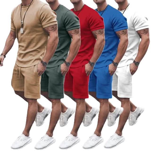 Ensemble t-shirt et short de sport décontracté pour homme