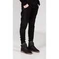 Pantalon Moto Homme Confortable Extensible, Jean Rétro Délavé et Déchiré