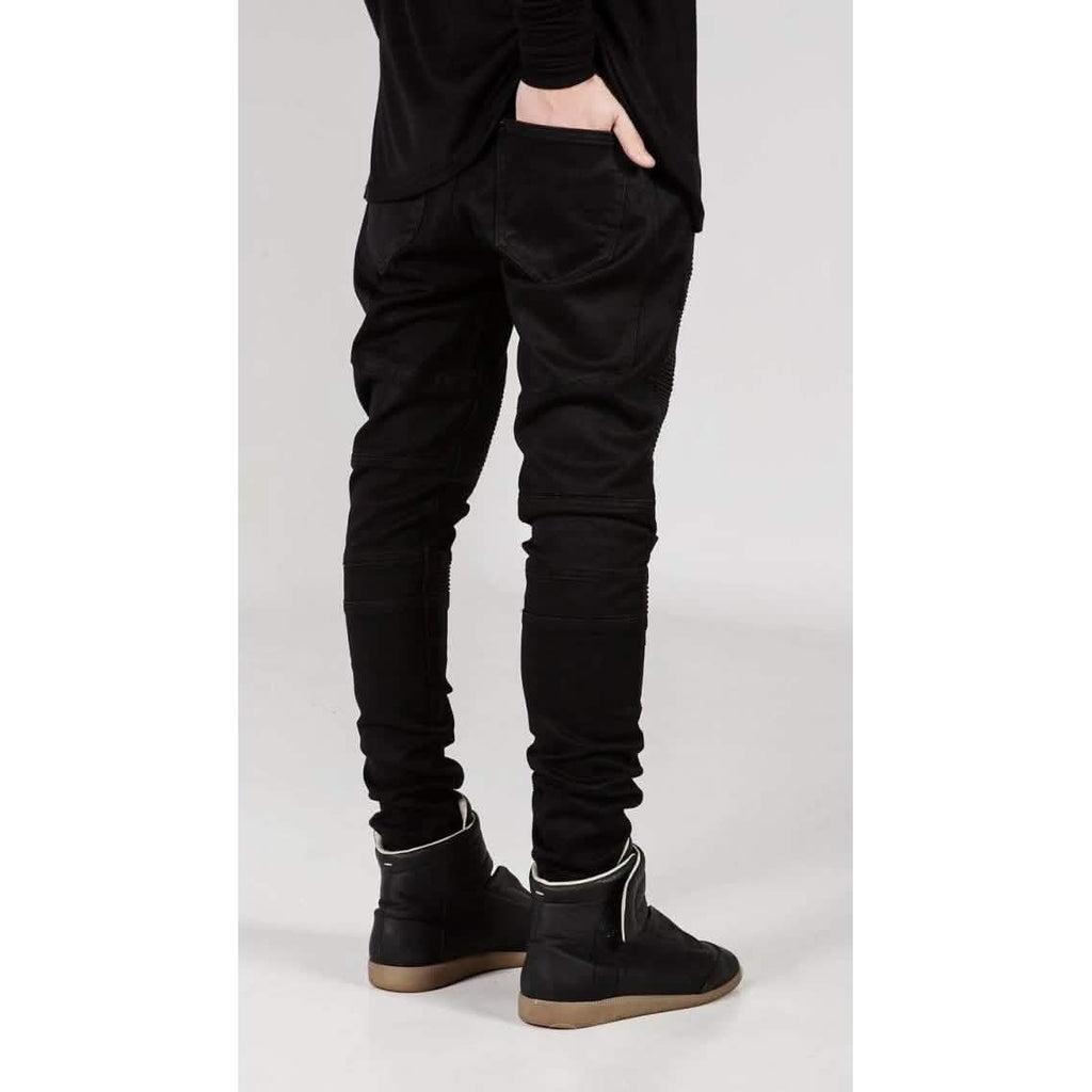 Pantalon Moto Homme Confortable Extensible, Jean Rétro Délavé et Déchiré