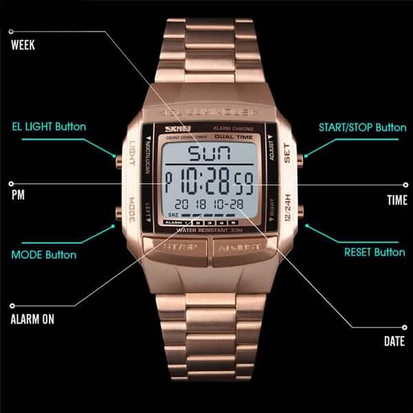 Montre numérique à LED pour homme