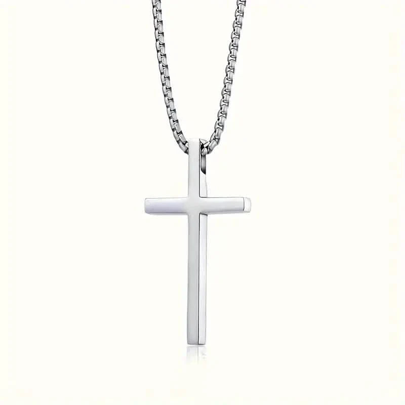 Men's Fashion Stainless Steel Cross Pendant Necklace