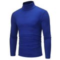 Haut thermique à col roulé et manches longues pour homme, couleur unie