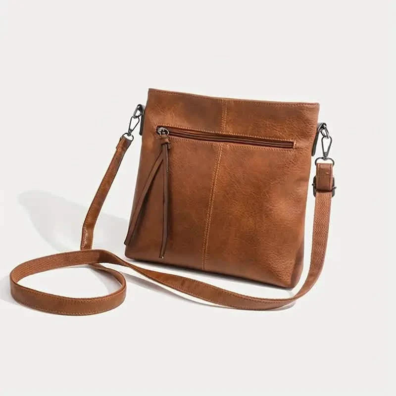 Men's Retro PU Leather Shoulder Bag, Simple Fashion Crossbody Casual Bag with Adjustable Strap