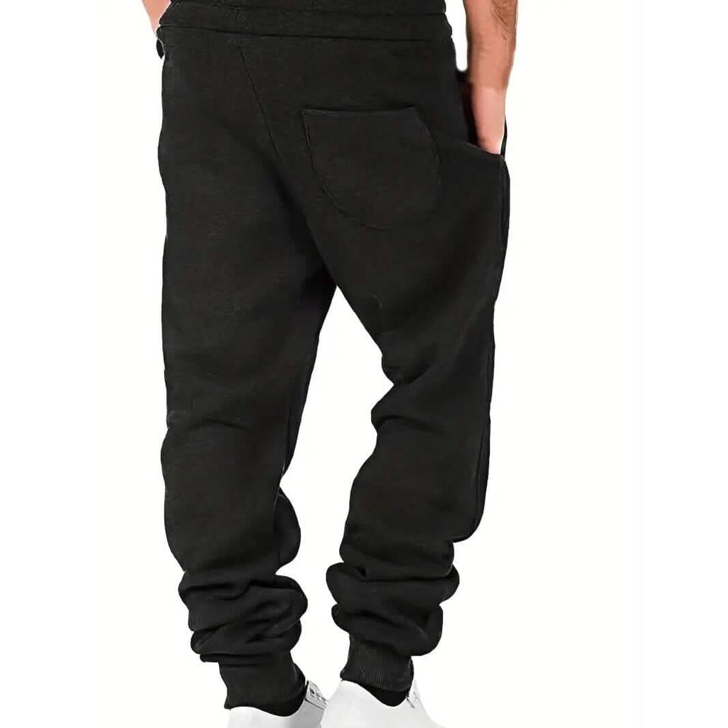 Pantalon décontracté coupe ajustée pour homme, avec cordon de serrage