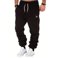 Pantalon décontracté coupe ajustée pour homme, avec cordon de serrage