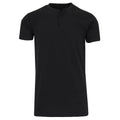 Men's Slim Fitting Short Sleeve Henley Slub Tee