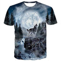 T-shirt homme imprimé animal 3D manches courtes hauts quotidiens streetwear arc-en-ciel exagéré
