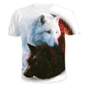 T-shirt homme imprimé animal grandes tailles manches courtes hauts d'Halloween