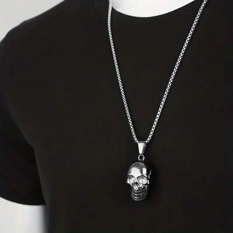 Men's Titanium Steel Skull Necklace