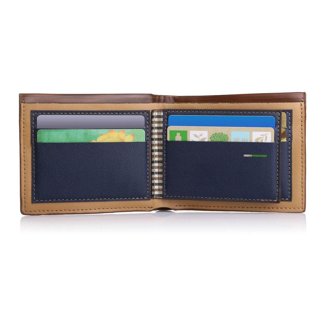 Portefeuille Homme en Cuir PU, Pliable, Porte-Cartes de Crédit