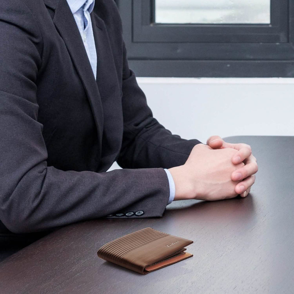 Portefeuille Homme en Cuir PU, Pliable, Porte-Cartes de Crédit